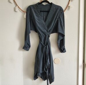 Isabel Marant 100% Silk Boho Wrap Tunic Dress